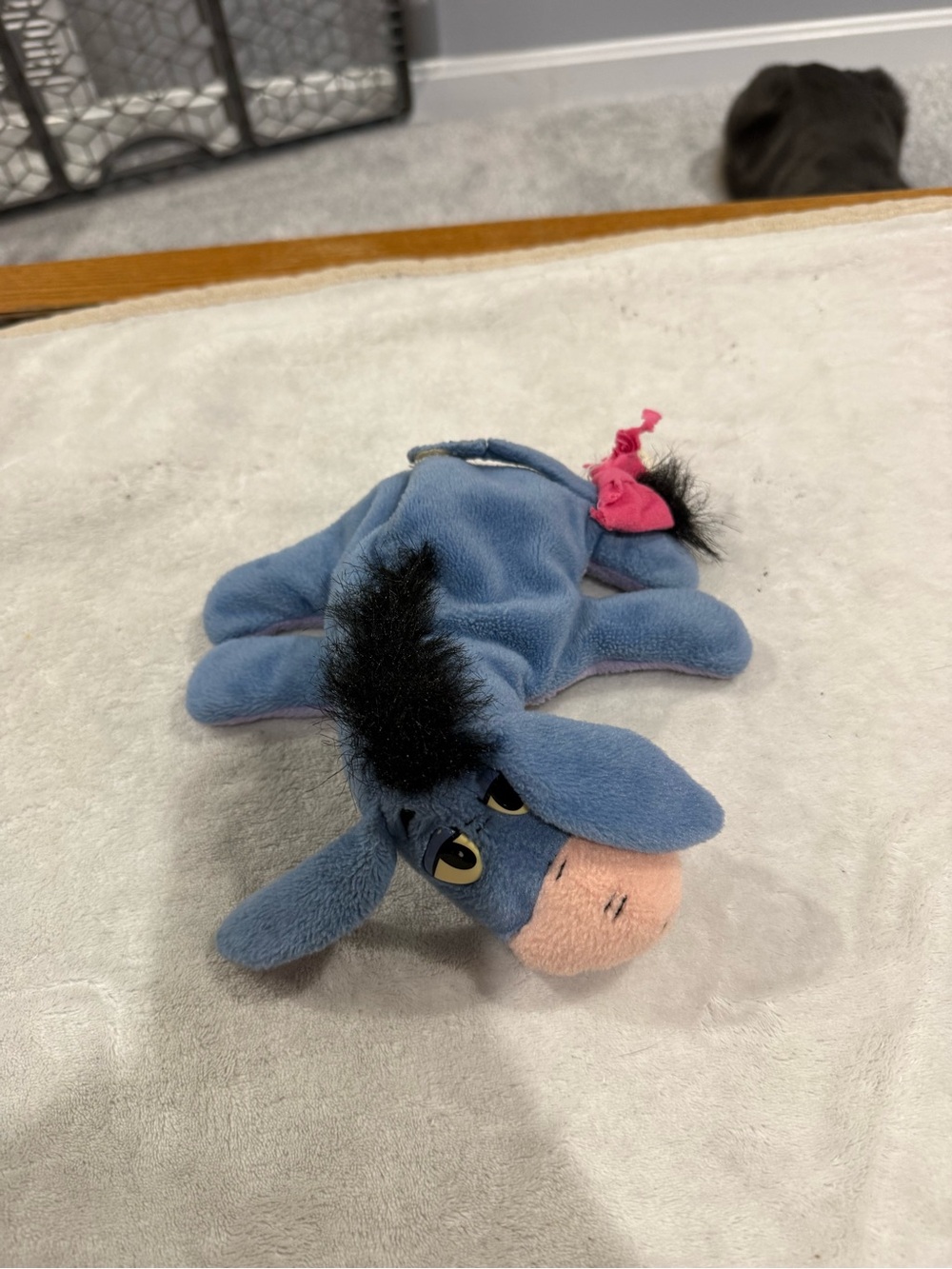 disney mattel beanie Eeyore Plush Winnie The Pooh EUC Loop And Hook Tail